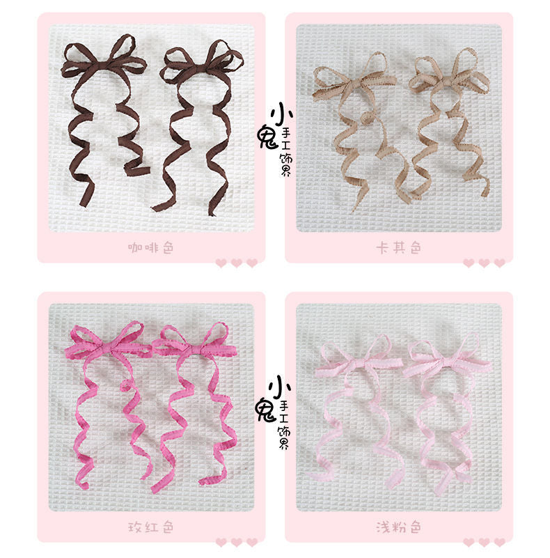 Basic Color Double Ponytail Twist Hair Clip Lolita Sweet Pair Clip Original Japanese Anime Cosplay Adjustable Style