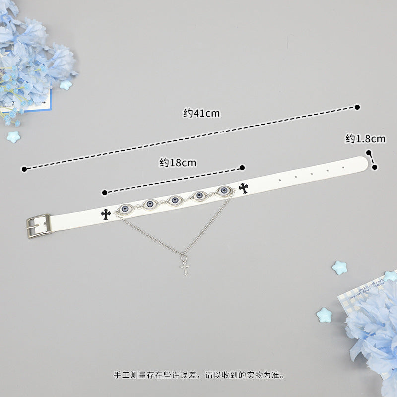 Original Design Handmade Niche Cthulhu Style Eyeball Demon Eye Dark Personality Choker