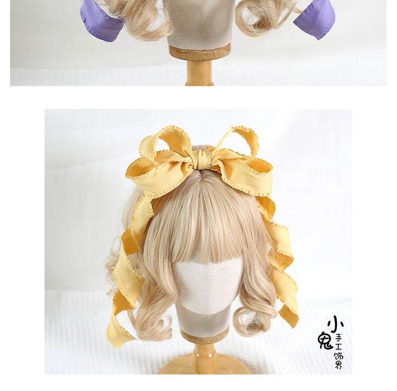 Original Multicolor Lolita Rose Pink 3D Bow KC  Doll Lolita Headband Hair Accessory Miss Fula