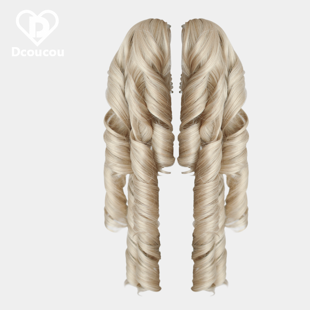 Dcoucou - Style 2 Mix & Match - 42cm Roman Curls with Tiger Clip Accessories Wig