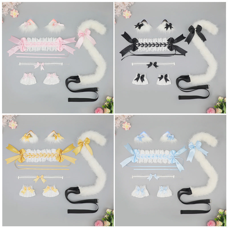 Lolita Hair Accessories In Stock Plush Handmade Multiple Colors Available Party Fashion Accessories Cute Cat Ear Hair Clips