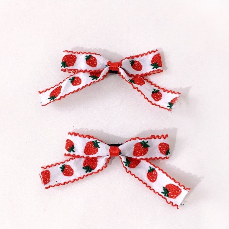 Ap Strawberry Picking Heart Hat Sweet Strawberry KC Hair Accessories Japanese Sweet Girl Lolita Bow Hair Accessories