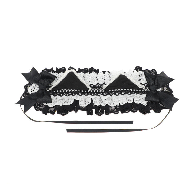 Original Hairband Milk Coffee Sweet Cute Lolita Cat Ear Hairband Bow Hair Clip Kc Japanese Style Lolita Hair Accessories