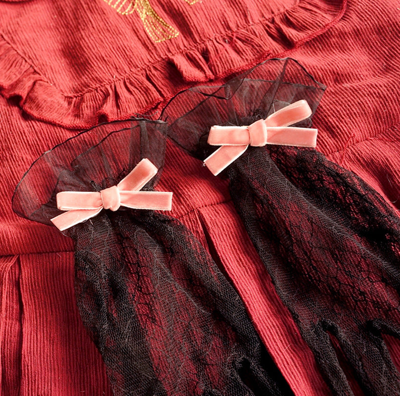 Lolita Headwear Black Pink Lolita Hair Accessories Black Sweet French Flat Hat Sweetheart House Kitty Handmade Small Items