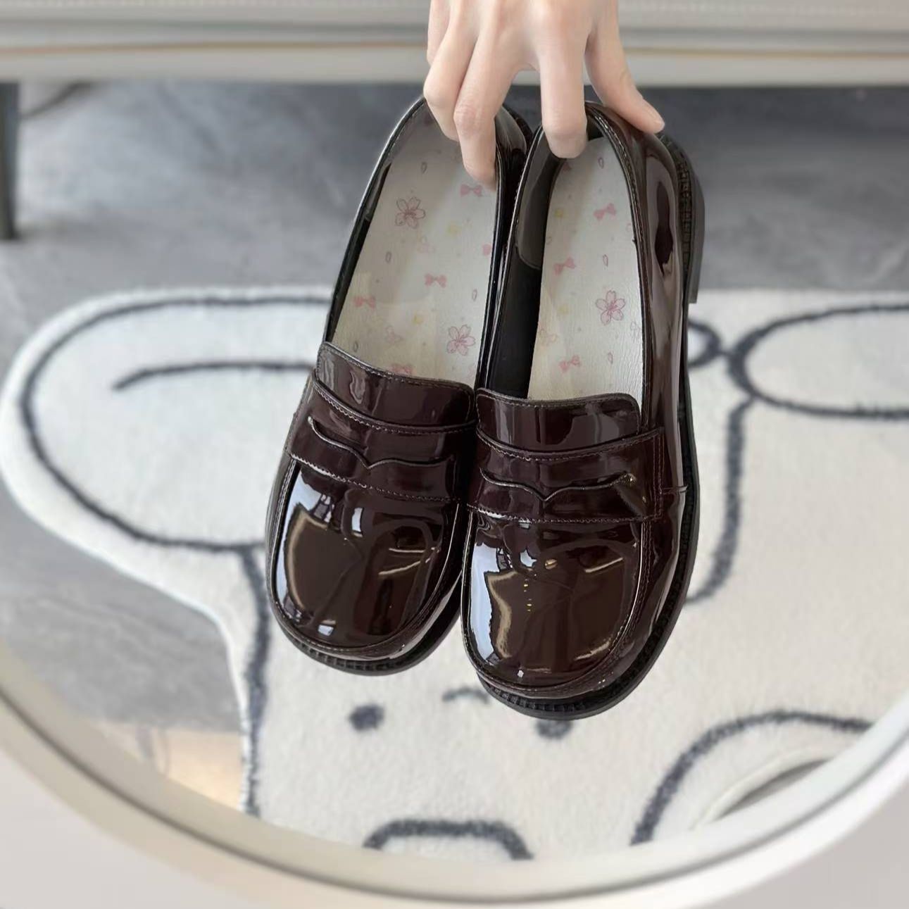 Kitten Toast Original Lolita x JK Uniform Academy Shoes | Round-Toe Mid-Cut Japanese Style Single Shoes