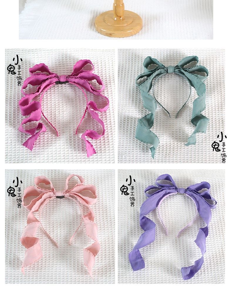 Original Multicolor Lolita Rose Pink 3D Bow KC  Doll Lolita Headband Hair Accessory Miss Fula