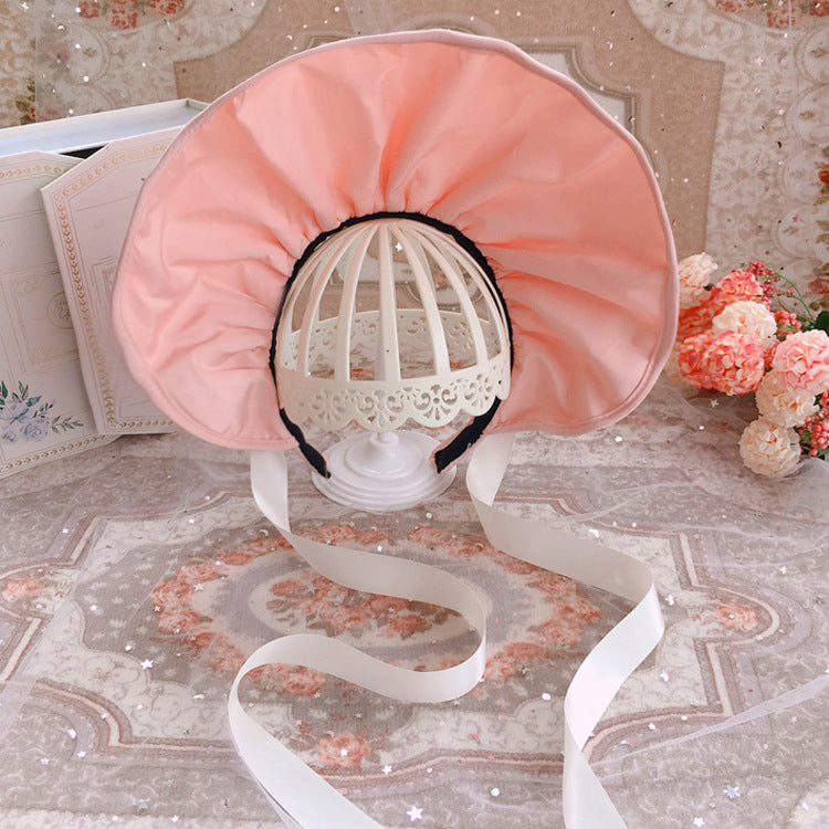 Victorian Lolita Bonnet Hat Wedding Tea Party Lolita BB Hat Classical Bnt Headwear KC Hairband