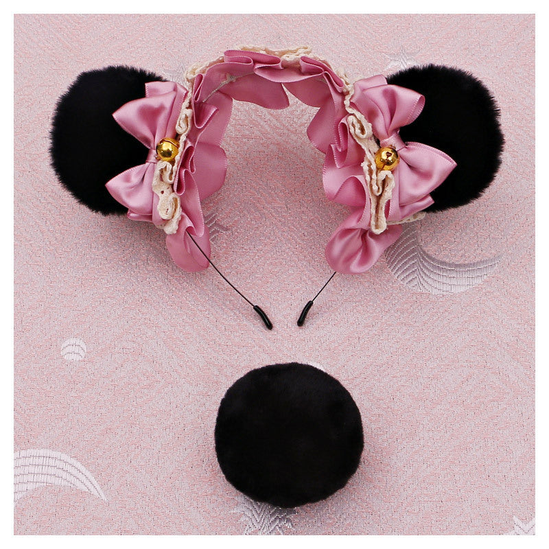 Lolita Lace Bear Ear Headband - Handmade Animal Ear Lolita Hair Accessory