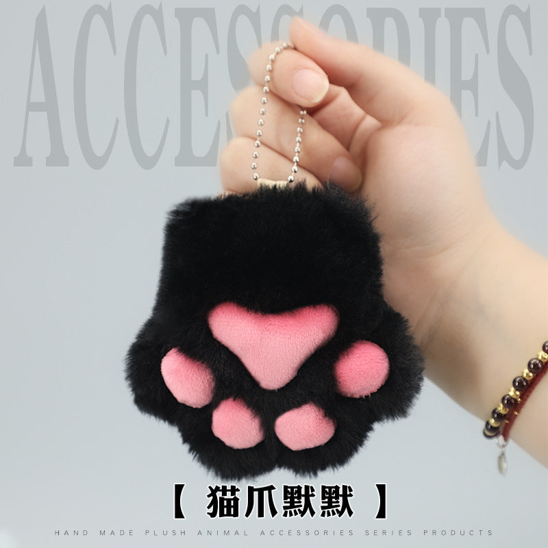 Simulation Animal Paw Small Ornament Keychain Cat Small Decoration Doll Small Accessory Cute Plush Cat Paw Small Pendant