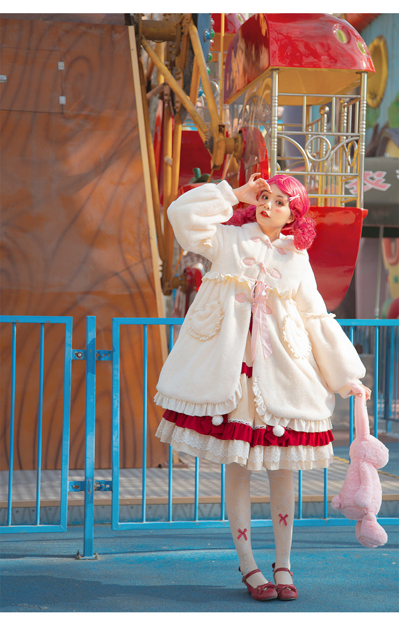 Long-Eared Rabbit" Plush Coat |   Winter Thickened Faux Fur Warm Coat