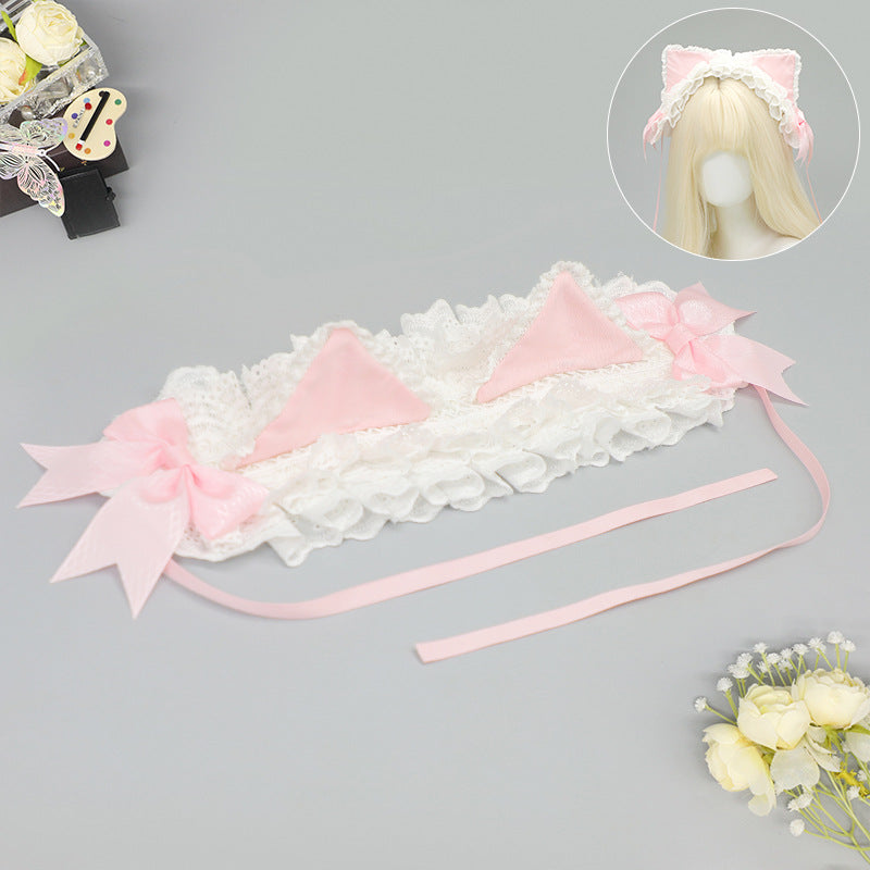 Original Hairband Milk Coffee Sweet Cute Lolita Cat Ear Hairband Bow Hair Clip Kc Japanese Style Lolita Hair Accessories