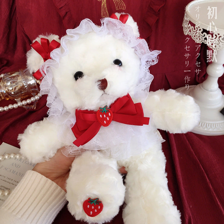 Christmas Original Bear Bag Lolita Handmade Bag JK Bag Plush Bag Cute Soft Girl Shoulder Crossbody Bag Can Hold Phone