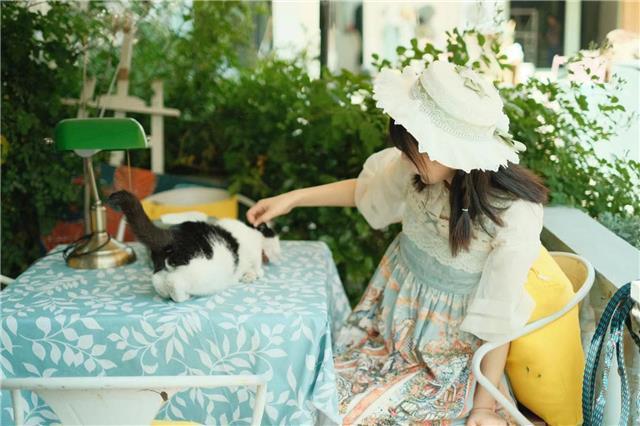 Lolita Straw Hat Mori Style Sweet Bowknot French Girl Flower Sun Hat Lolita Flat Top Hat Straw Hat