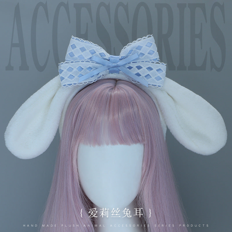 Realistic Animal Ears In Stock Handmade Plush Cosplay Fashion Accessories Alice Rabbit Ear Headband Hair Accessories