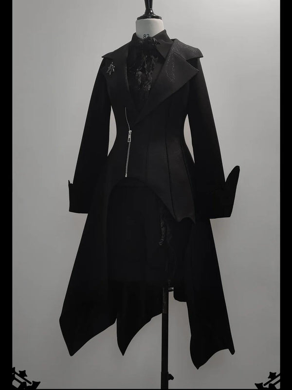 Princess Chronicles - Wind - Ouji Lolita Black Long Vest