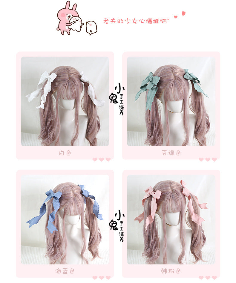 Original  Double Ponytail Twist Hair Clip Lolita Sweet Pair Clip Lo Side Clip Anime Cosplay Adjustable Styling