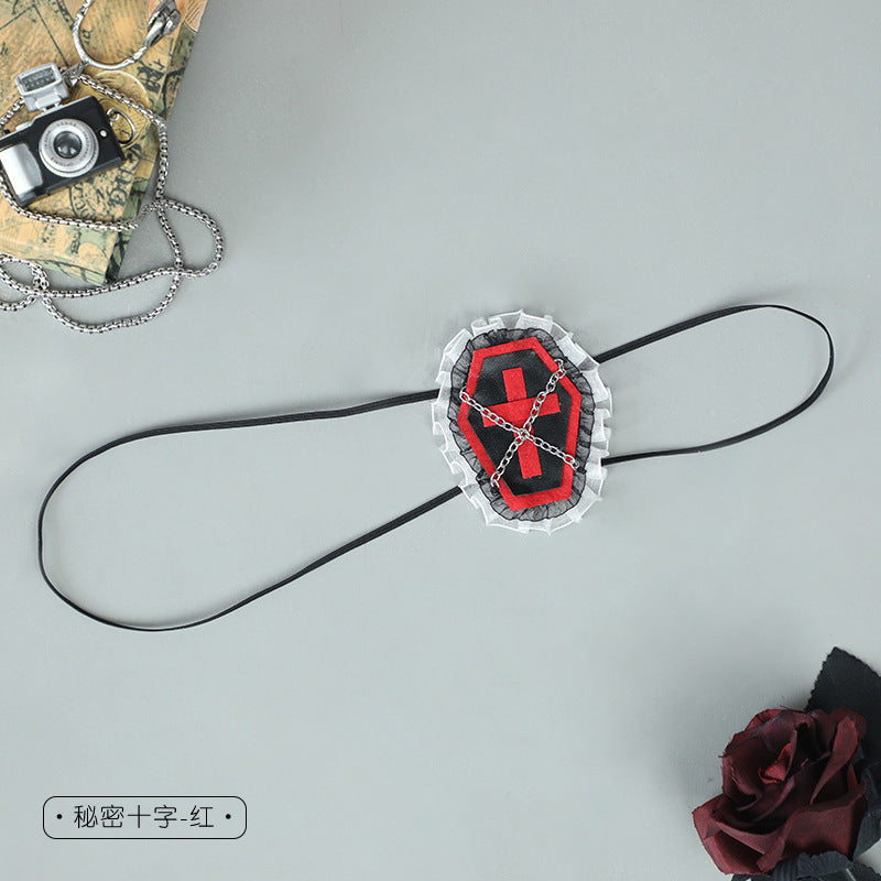 Dark Gothic Cross Eye Mask - Lolita JK Comic Con Cosplay Small Accessories