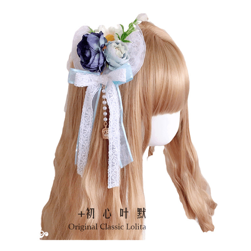 Christmas Lolita Element Gorgeous Hanamaru Fairy Hair Clip Lolita Style Hair Accessory Hanamaru Tea Party Small Item