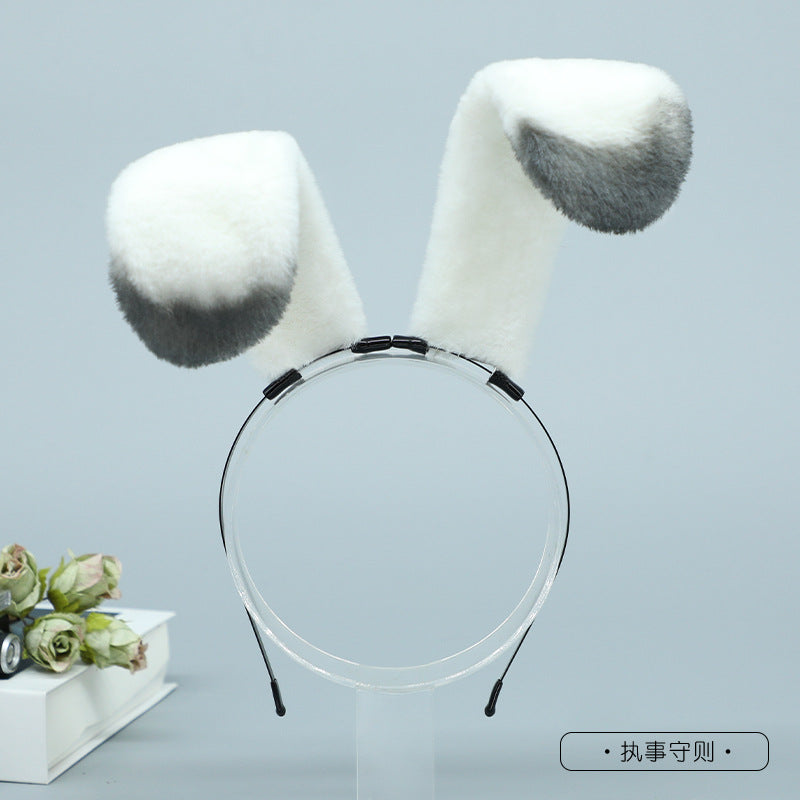 Simulated Plush Animal Ears Star Arctic Rabbit Ear Hair Accessories Comic Con Cosplay Headband Rabbit Police Officer Headwear
