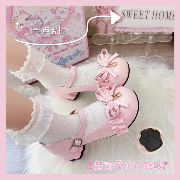 Xiangcheng original Lolita sweet bow round-toe flats shoes with decorative bow and smooth finish, perfect for cute and stylish footwear.