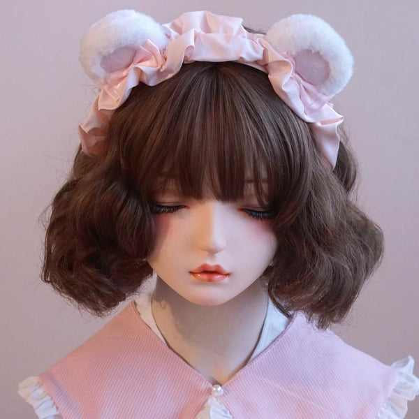 Original Handmade Bear Headband Lolita KC BNT Animal Ear Coffee Color