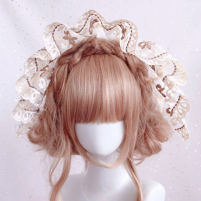 Victorian Lolita Bonnet Hat Wedding Tea Party Lolita BB Hat Classical Bnt Headwear KC Hairband