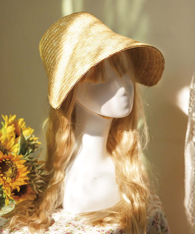 French Retro DIY Bonnet Hat Embryo Classical Elegant Tea Party Lolita Sun Protection Windproof Straw Hat