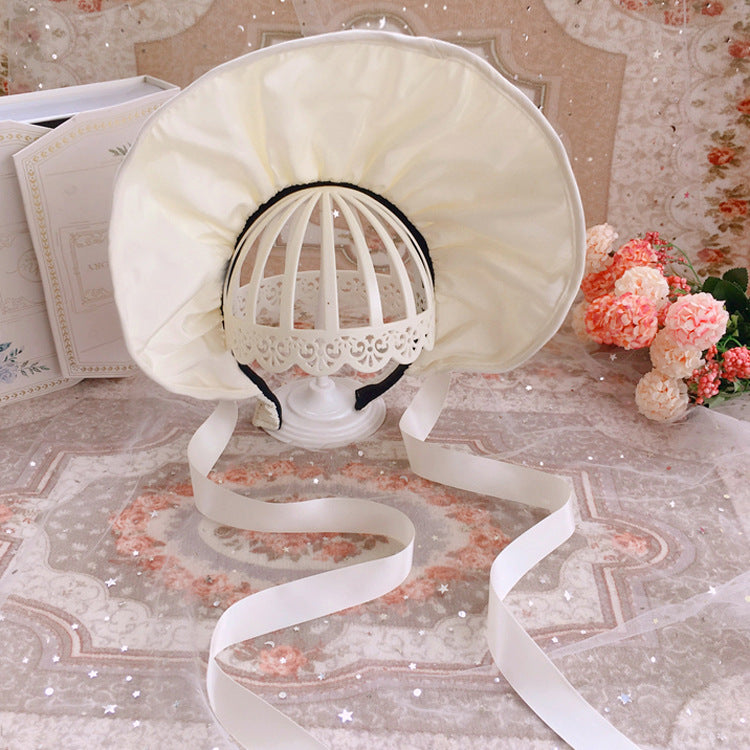 Victorian Lolita Bonnet Hat Wedding Tea Party Lolita BB Hat Classical Bnt Headwear KC Hairband