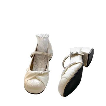 French Niche Design Bow Mary Janes | 2025 New Chunky Heel Dressy Pumps