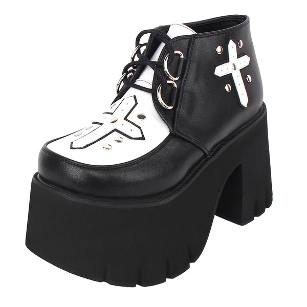 Angelic imprint - Gothic Lolita Cross Classic - Platform Shoes Shoes