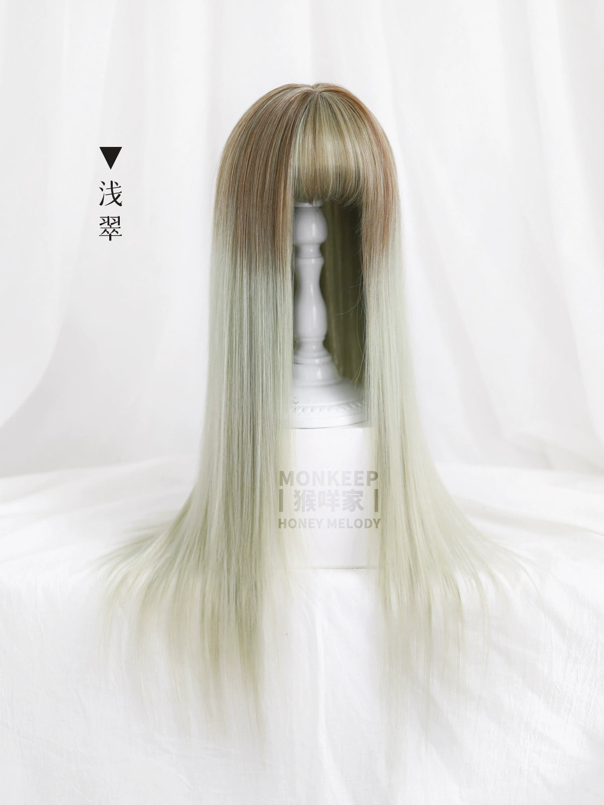 Spot MONKEEP Monkey Bajia, Melting Heart Crispy Pie 70cm Random Sex Girl Group Straight Broken Hair Top Bangs