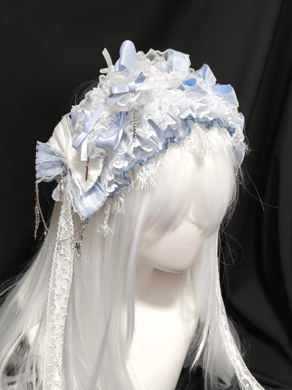 Dokisuru - Aqua Angel - Aqua-Blue Headband with White Angel Motif
