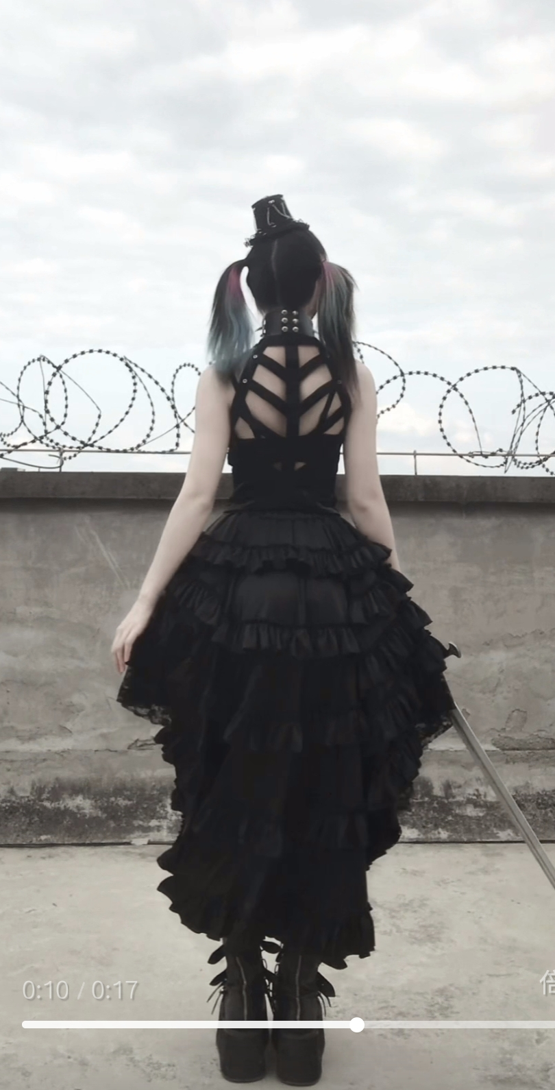 Spot Shipping within three days Page Sleeveless Ribs Acorn Lolita Original Design Gothic Ribs