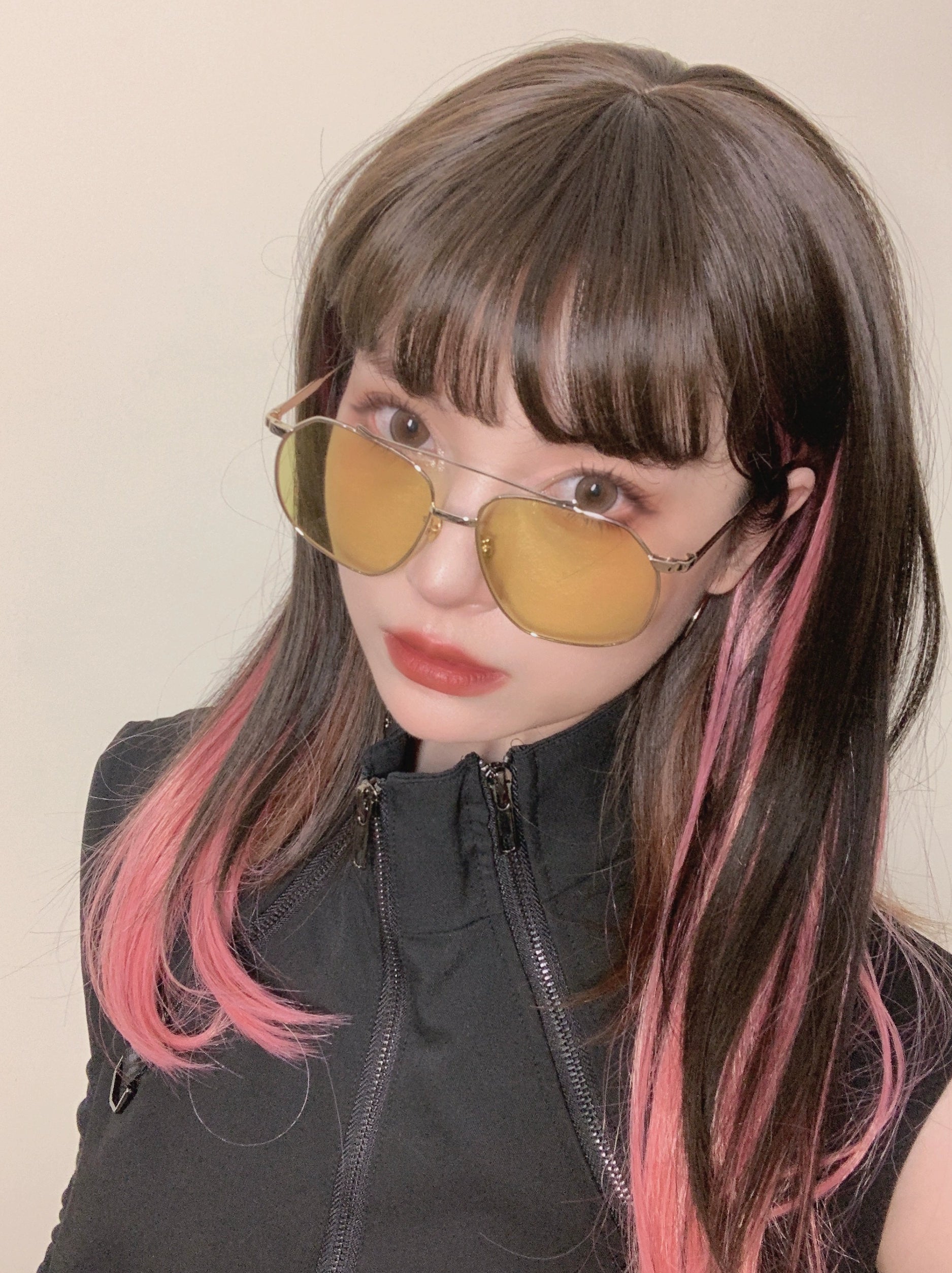 Spot MONKEEP Monkey Bajia, Liuxin Pie, bangs top hair piece natural straight broken hanging ear dye, original wig