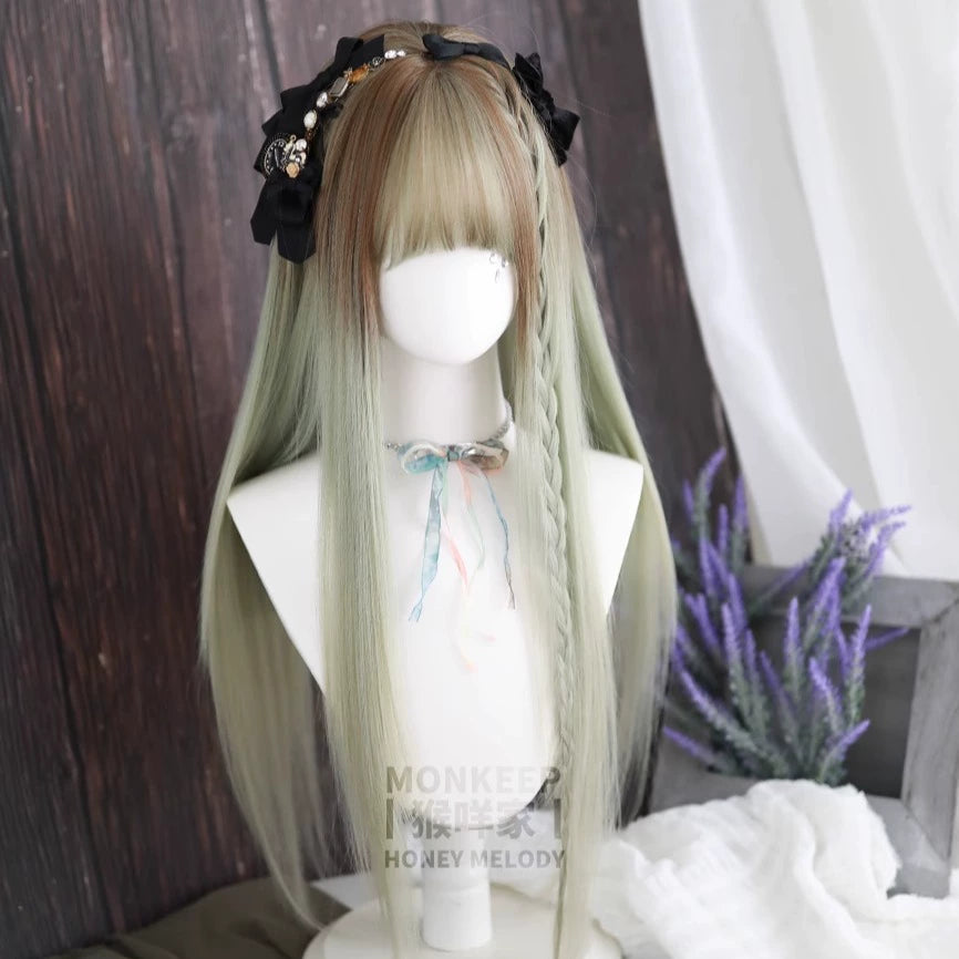 Spot MONKEEP Monkey Bajia, Melting Heart Crispy Pie 70cm Random Sex Girl Group Straight Broken Hair Top Bangs