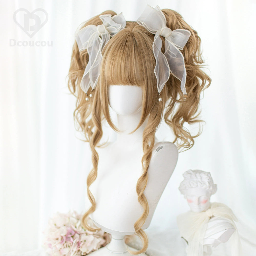 Dcoucou - Ringo Hime - 35cm Ultra Fluffy Double Ponytails Lolita Princess-style Girl Y2K Wig