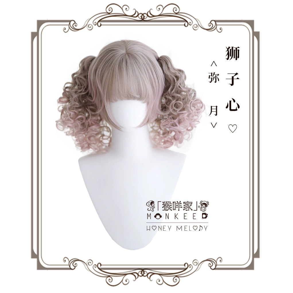 Spot MONKEEP Monkey Bajia LION HEART Lion Heart, Short Roll Mini Tiger Clip | Original Wig