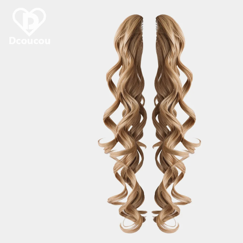 Dcoucou - Style 3 Mix & Match - 47cm Roman Curls with Tiger Clip Accessories Wig
