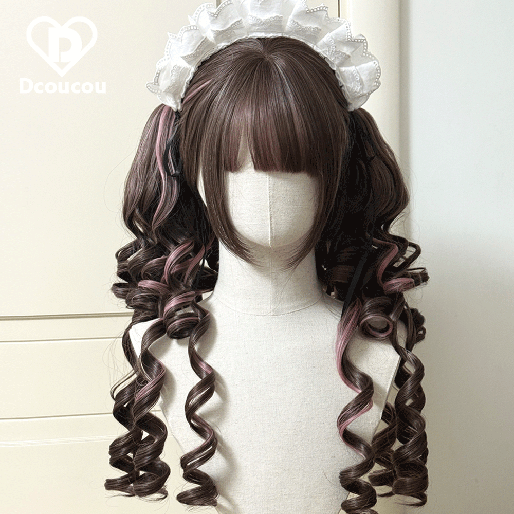 Dcoucou - Poison Hime - 55cm Vintage Hime-style Lolita Double Ponytails Wig