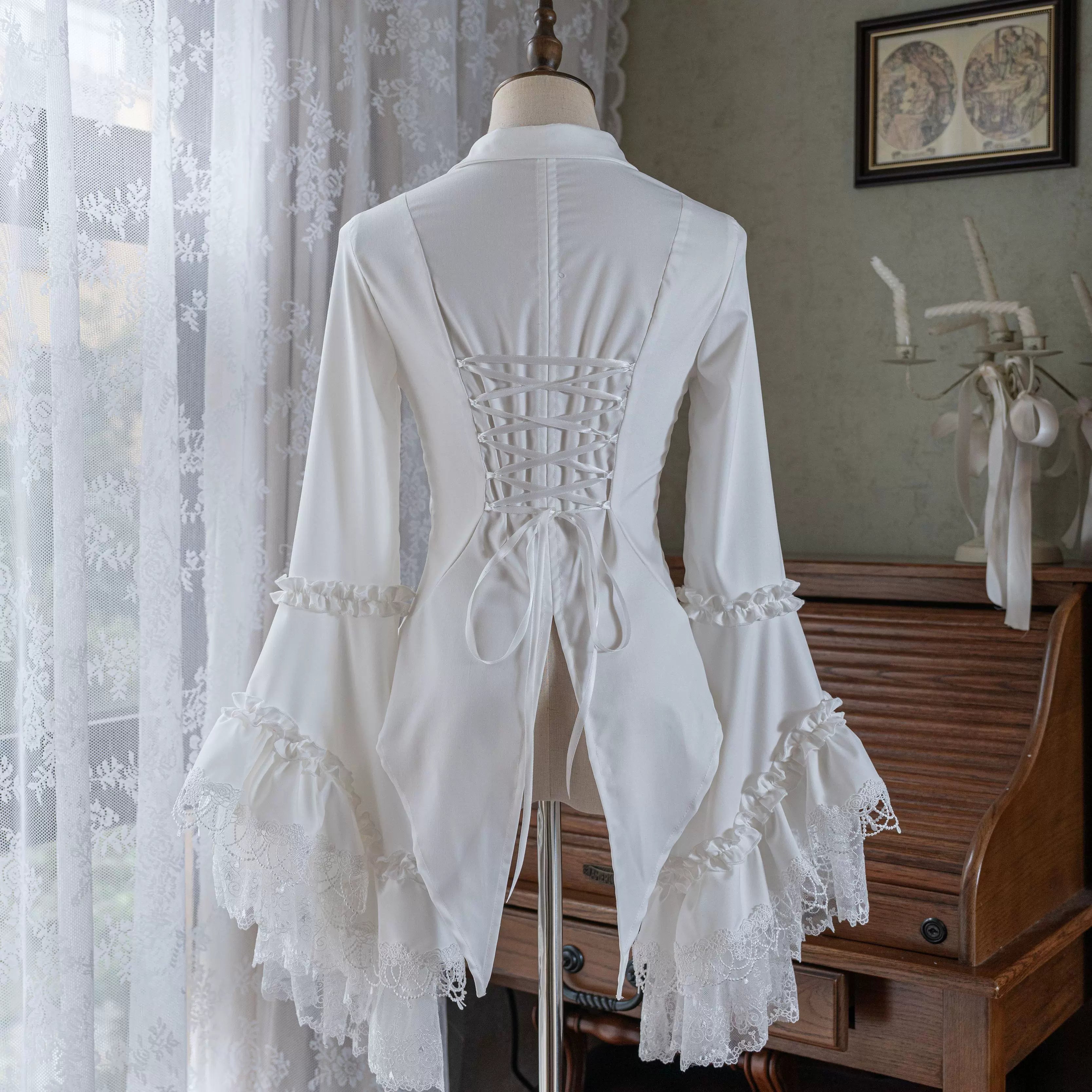 Spot page Unfinished words Embroidery with acorn Lolita Gothic Sleeve Lace page