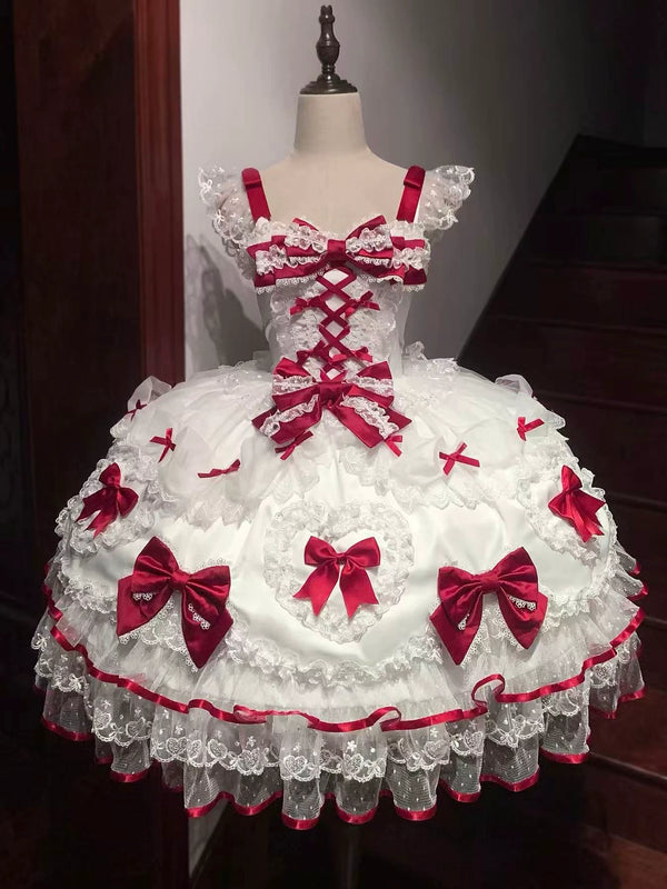 White Sugar Girl - Velvet Sweetheart - Sweet Lolita JSK dress