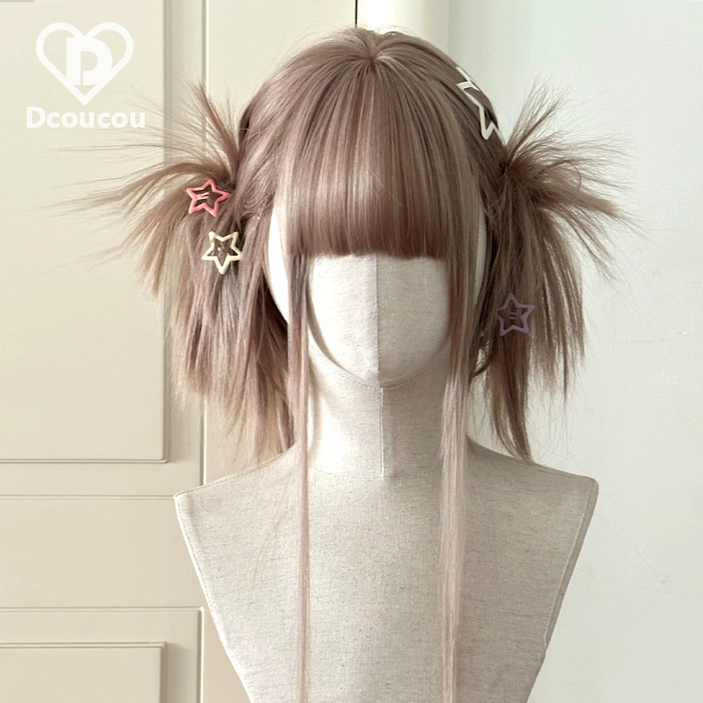 Dcoucou - Y2K Butterfly Hime - 50cm Double Ponytails Messy Style Wig