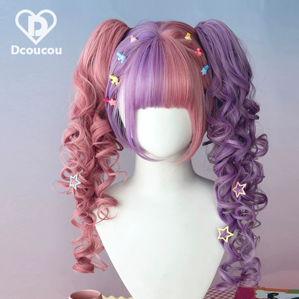Dcoucou - Poison Hime - 55cm Vintage Hime-style Lolita Double Ponytails Wig