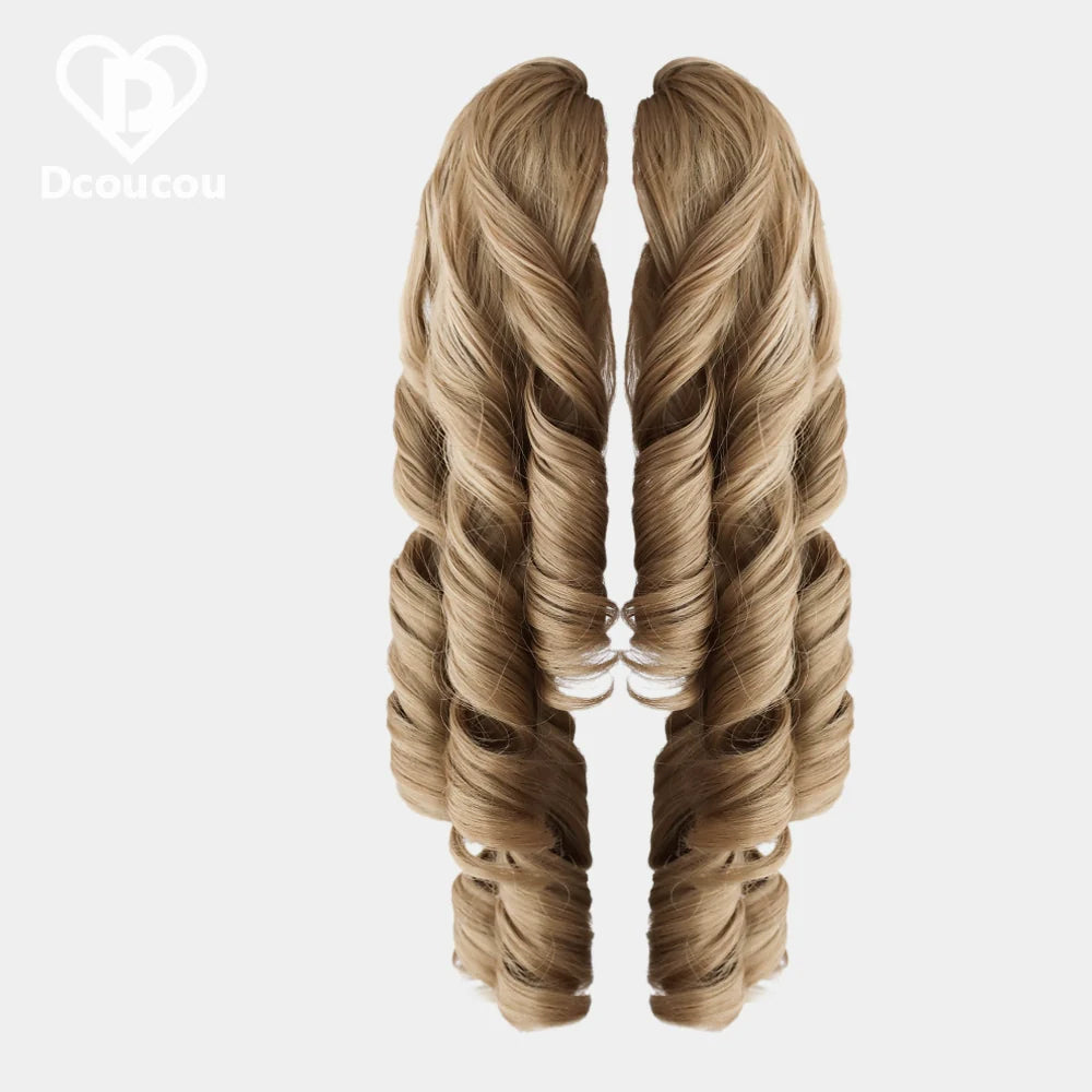 Dcoucou - Style 2 Mix & Match - 42cm Roman Curls with Tiger Clip Accessories Wig