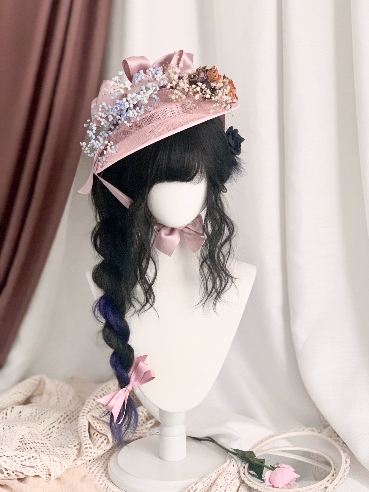 Spot MONKEEP Monkey Bajia LILITH Lilith 65CM Handmade Textured Roll Inner Temples Original Wig