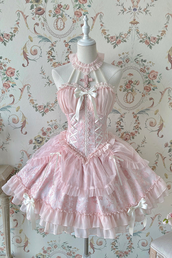 Alice Girl - Cross Maiden - Gothic Lolita Dress, Ballet Halterneck Lolita JSK