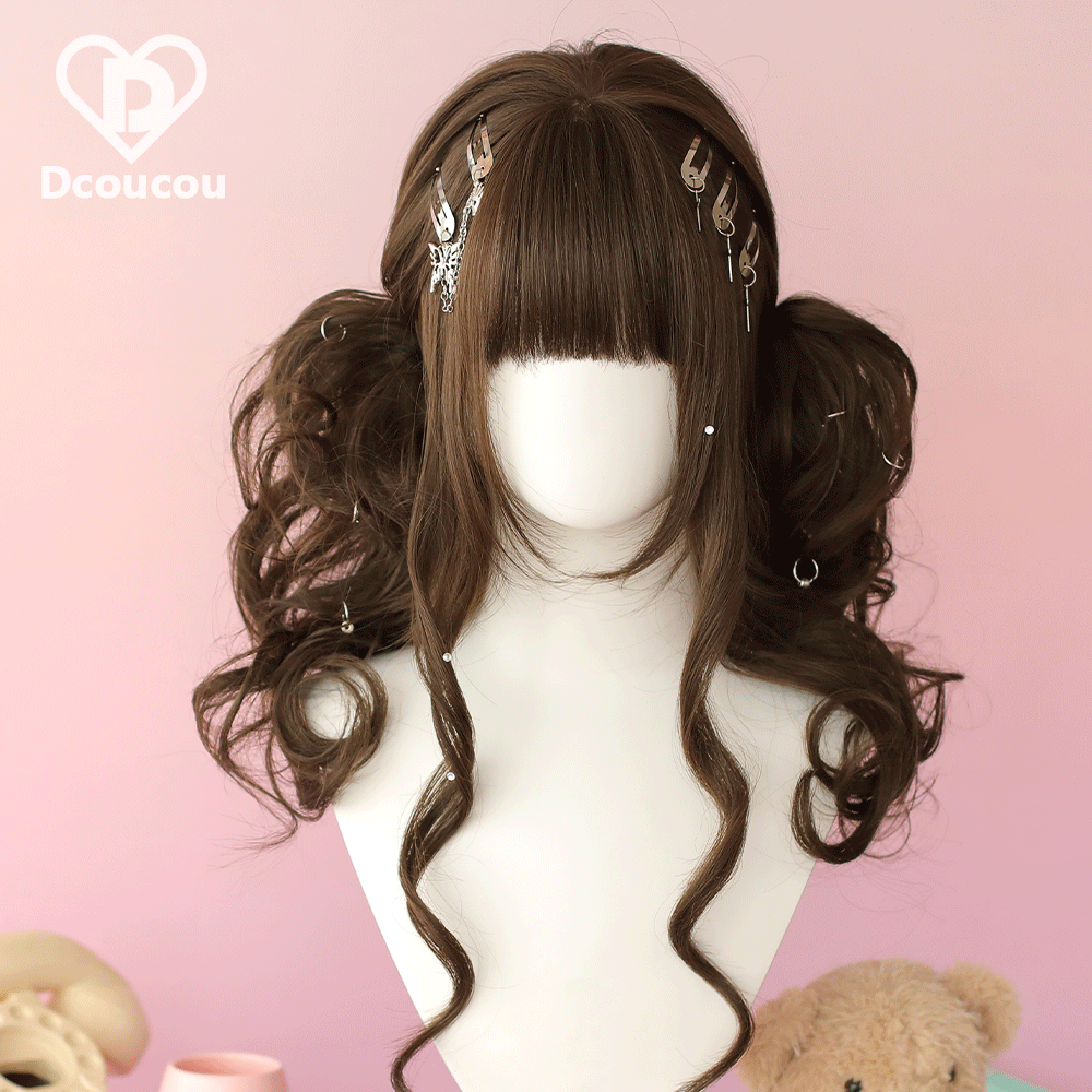 Dcoucou - Ringo Hime - 35cm Ultra Fluffy Double Ponytails Lolita Princess-style Girl Y2K Wig