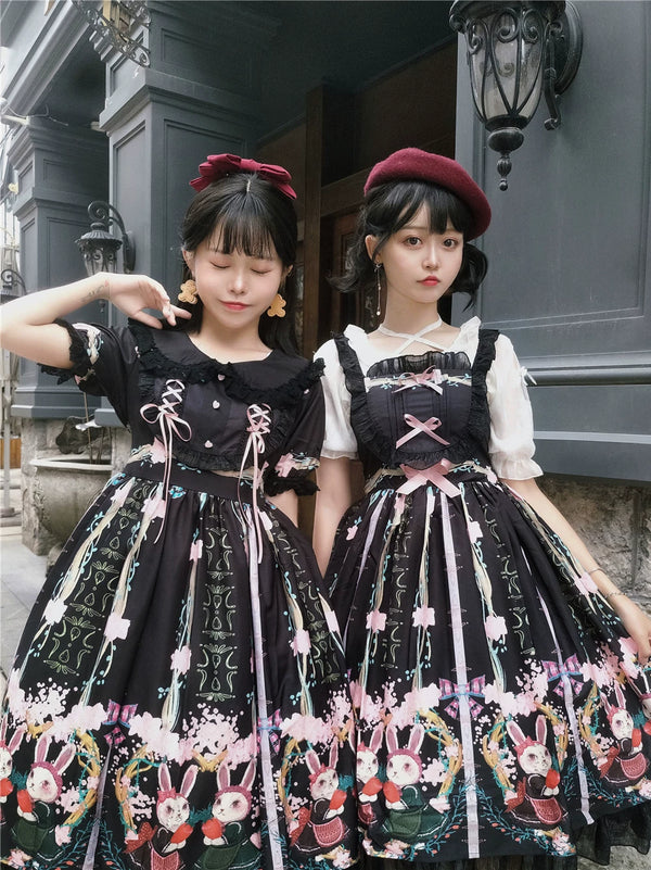 Picnic Bunny Plus-Size Sweet Lolita JSK – product image 1