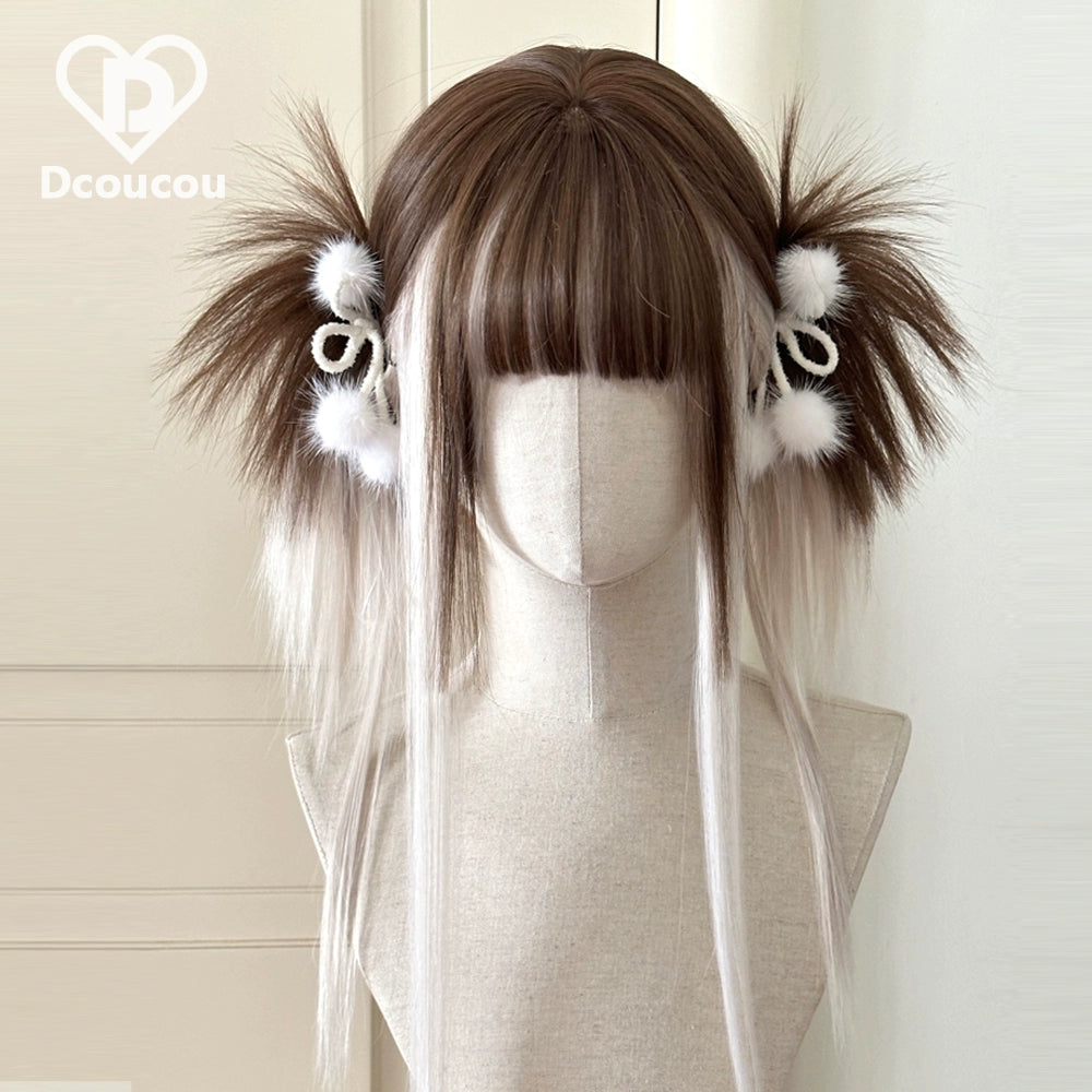 Dcoucou - Y2K Butterfly Hime - 50cm Double Ponytails Messy Style Wig