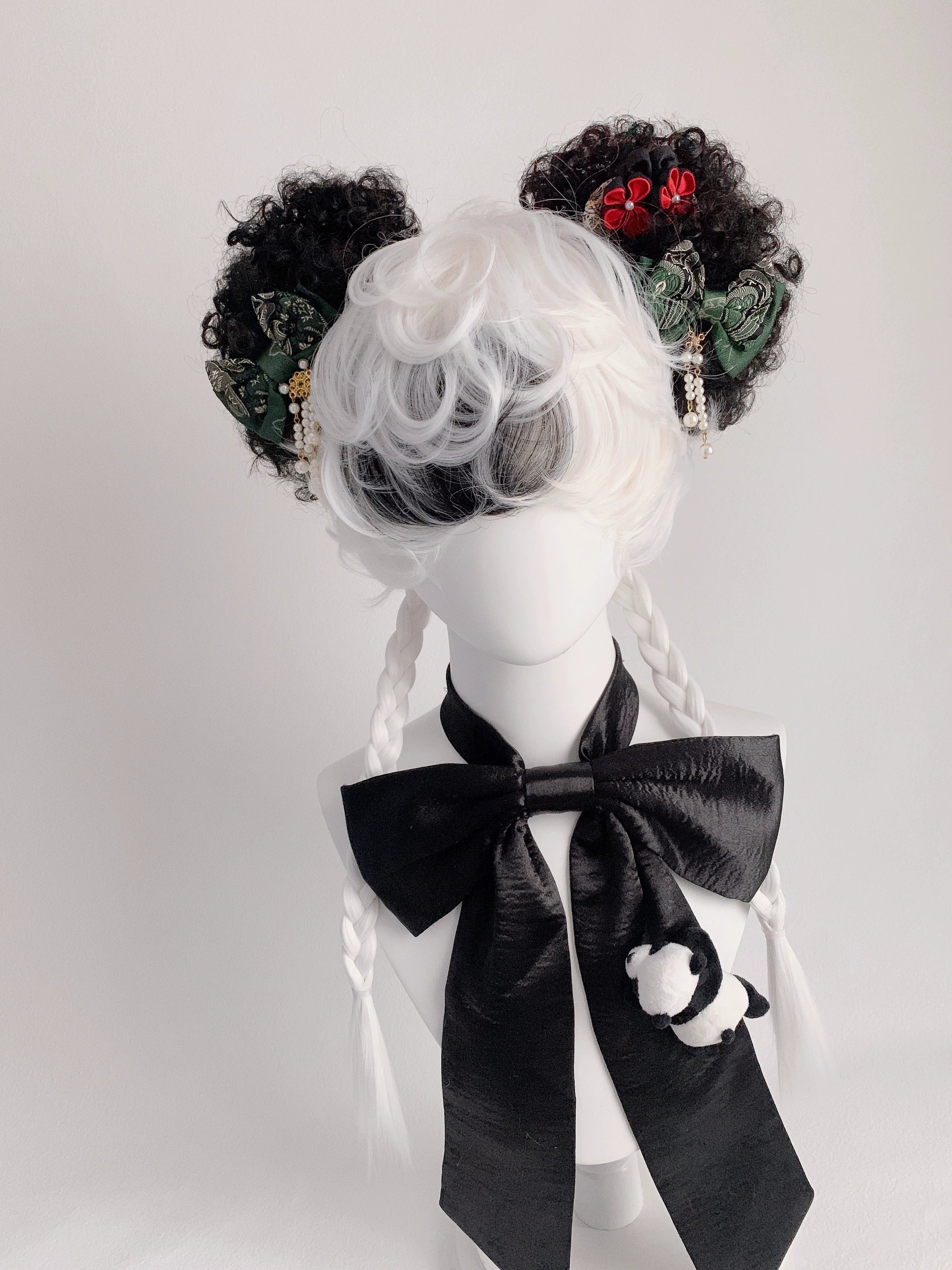 Spot MONKEEP Monkey Bajia, Phantom Circus - Bear Small Curly Hair Short Curly Dough Tiger Clip, Original Wig